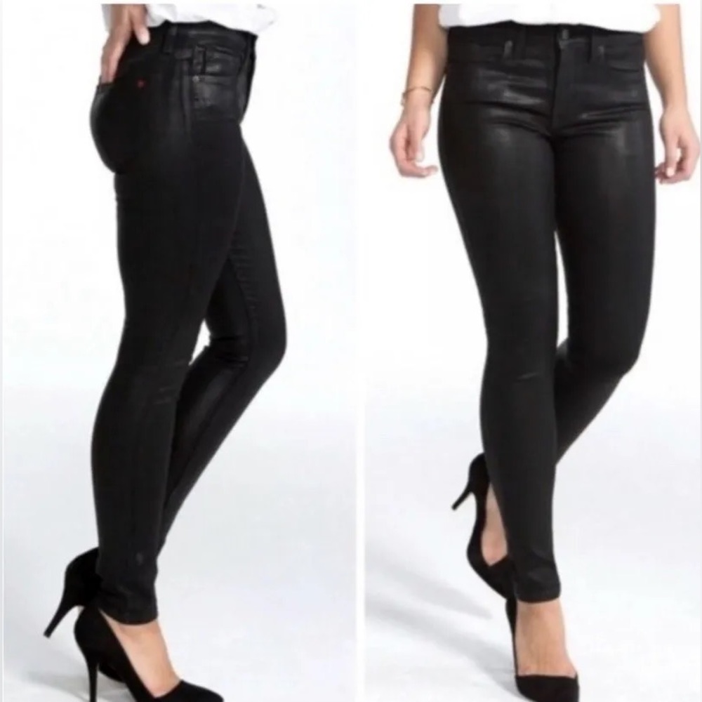 Spanx 5 Pocket Skinny Black Lacquer Jean Size 30 EUC